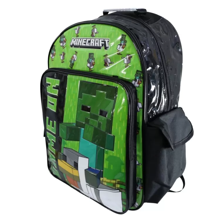 Mochila Escolar Cresko 2026 Minecraft 18" Art.MI121